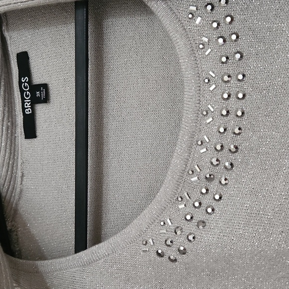 Sparkling Cardigan Cami Sophisticated Career Fall Lagenlook Coastal Metalic 3X - Picture 5 of 11